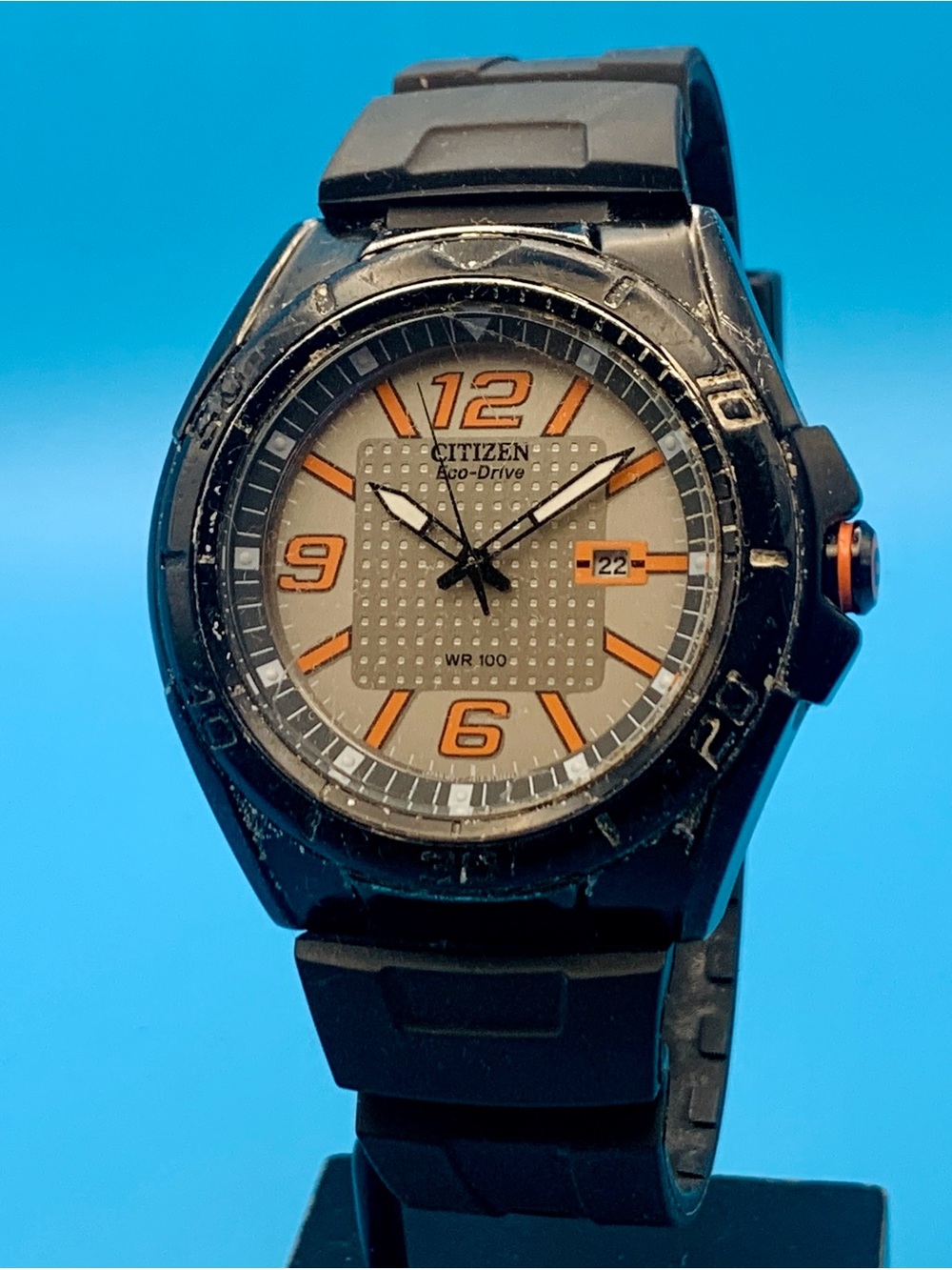 CITIZEN ECO-DRIVE J810-S091195 Men’s Solar Watch St Steel Date Japan Movt Works